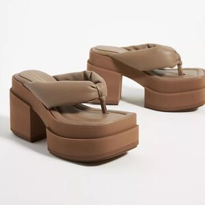 Paloma Barcelo Tan Platform Shoes